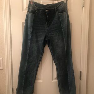 Two-Tone Denim Jeans